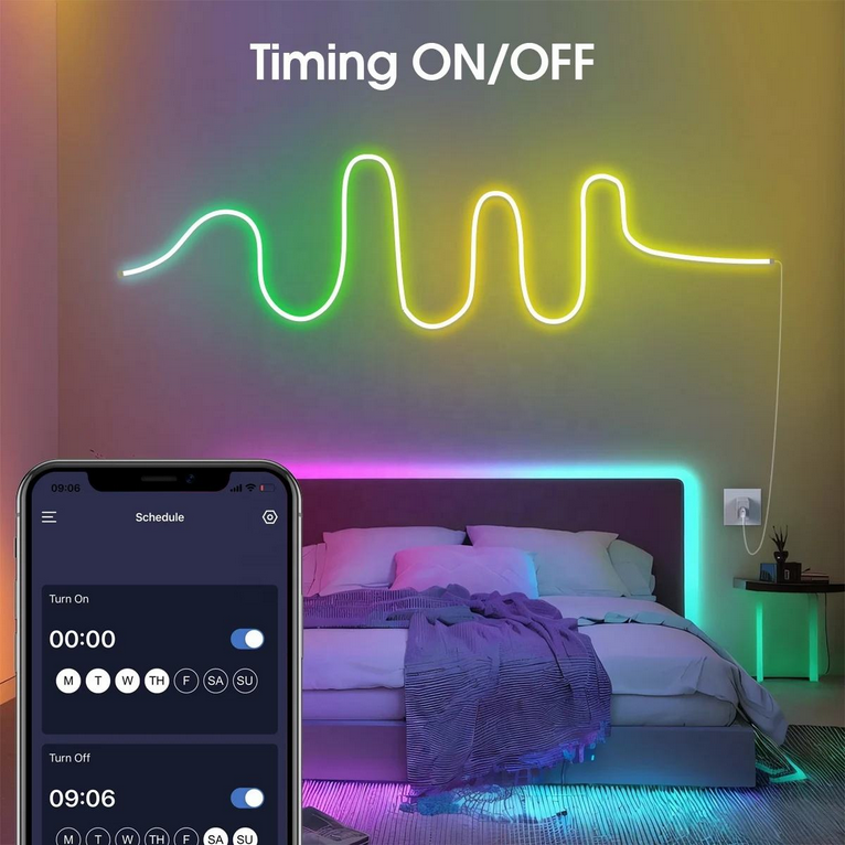 Smart RGB Pixel Neon Light with Wireless Controller and Power Supply