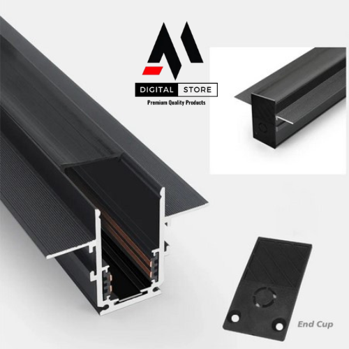 Magnetic Track Profile Aluminium Channel Length 10 feet