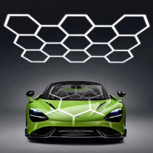 Hexagon LED Lights Honeycomb 54packs Tubes 6500K