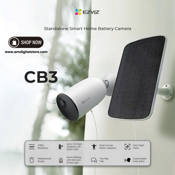 Ezviz CB3 Smart Home Battery Camera with Solar Panel