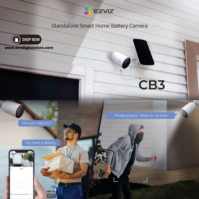 Ezviz CB3 Smart Home Battery Camera with Solar Panel